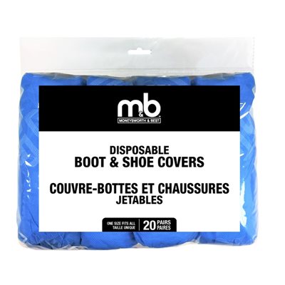 Moneysworth & Best Disposable Boot & Shoe Covers, 20-pk