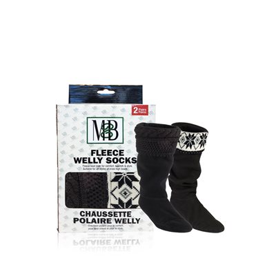 black fleece welly socks